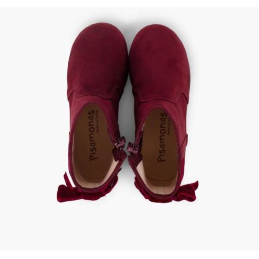 Botines con lazo terciopelo y cremallera BURDEOS [4]