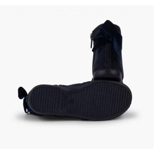 Botines con lazo terciopelo y cremallera AZUL MARINO [2]