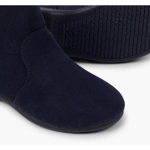 Botines con lazo terciopelo y cremallera AZUL MARINO [5]