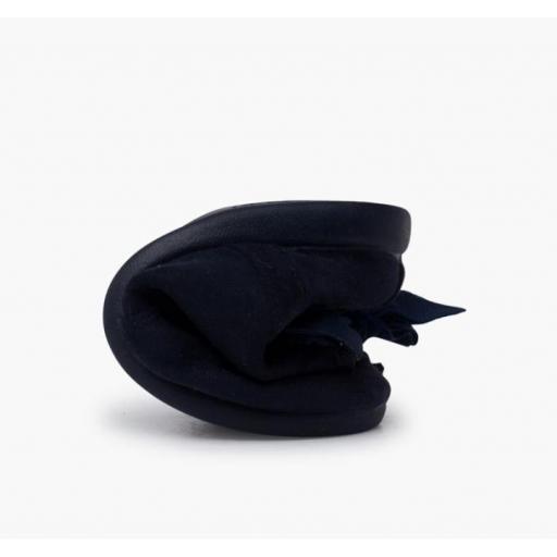 Botines con lazo terciopelo y cremallera AZUL MARINO [6]