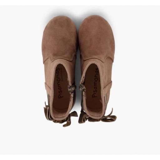 Botines con lazo terciopelo y cremallera TOPO [4]
