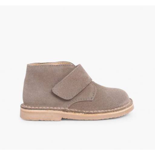 Pisacacas Niños Botas Safari tira adherente GRIS