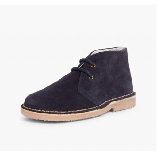Pisacacas Niños Botas Safari Cordones AZUL MARINO [1]
