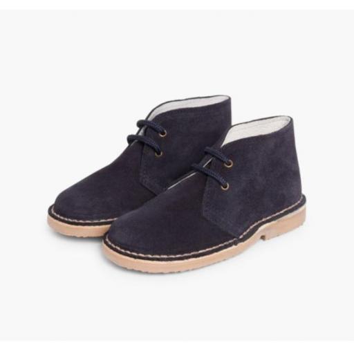 Pisacacas Niños Botas Safari Cordones AZUL MARINO [5]