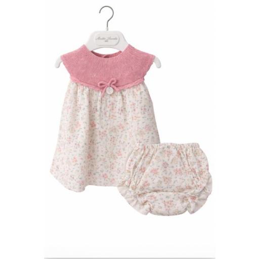 Conjunto bebé vestido floral con cubrepañal [0]