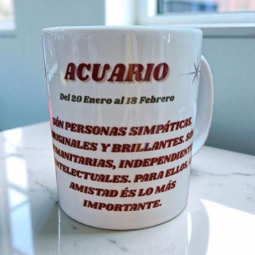 TAZA HORÓSCOPO ACUARIO.  [2]