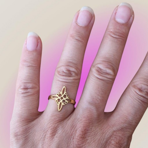 ANILLO NUDO DE BRUJA (DORADO) [2]