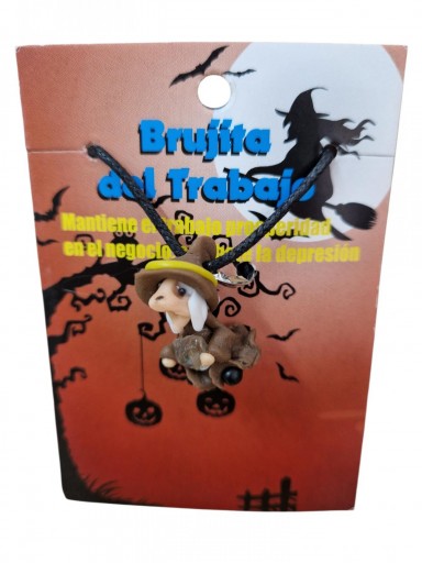 COLLAR BRUJITA MARRÓN ( TRABAJO ) [0]