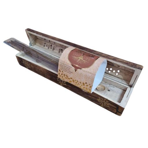 CAJA QUEMADOR DE INCIENSO Y CONOS