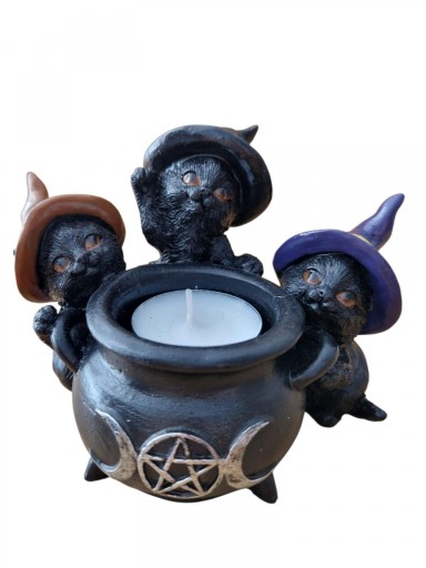 GATOS CALDERO PORTA VELAS