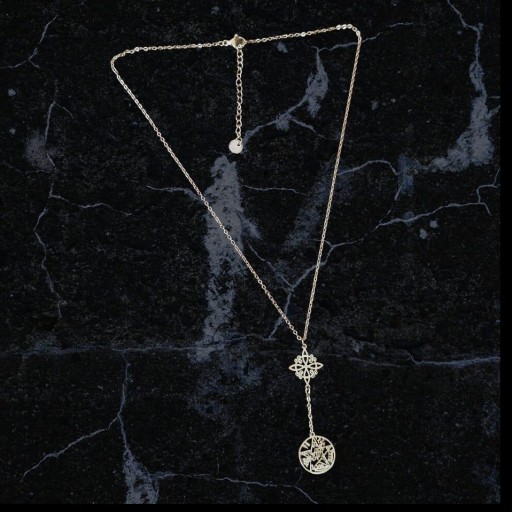 COLGANTE DOBLE PROTECCIÓN NUDO DE BRUJA Y TETRAGRAMATON. [1]