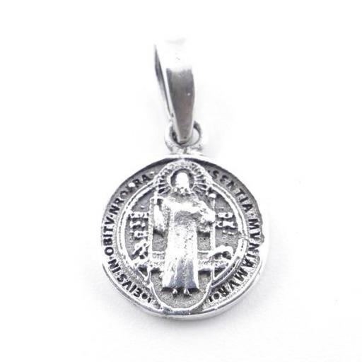 COLGANTE MEDALLA DE PLATA DE LEY DE SAN BENITO 