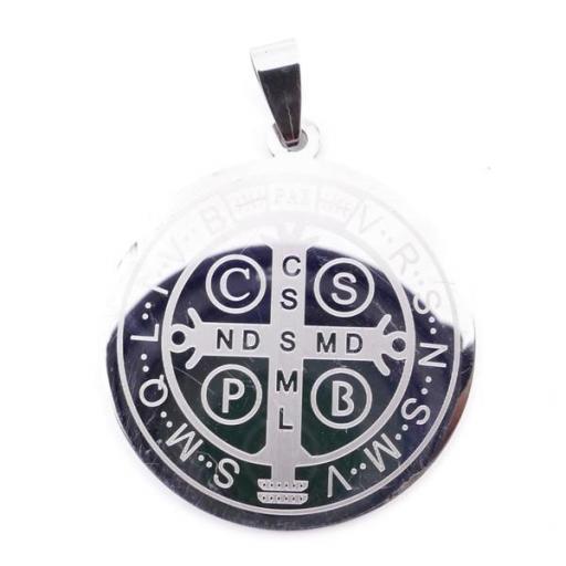 COLGANTE MEDALLA DE ACERO DE SAN BENITO