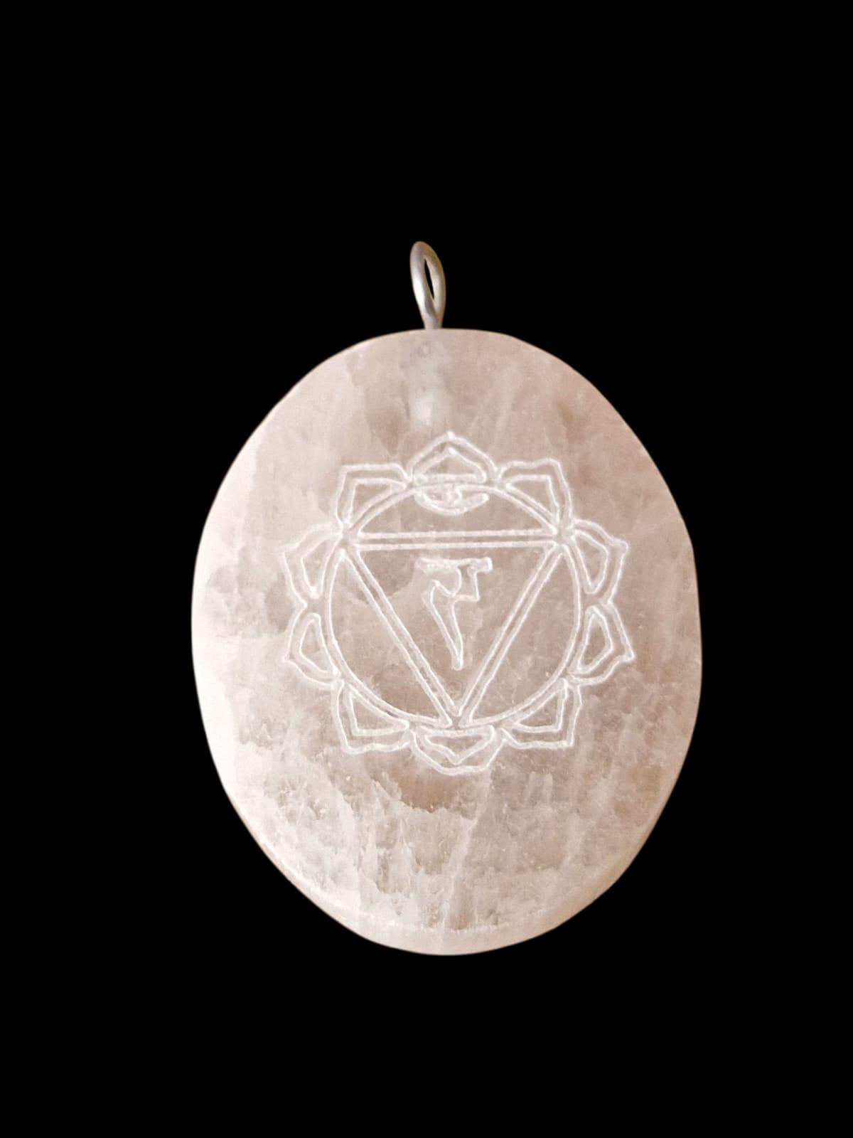 COLGANTE PIEDRA NATURAL SELENITA