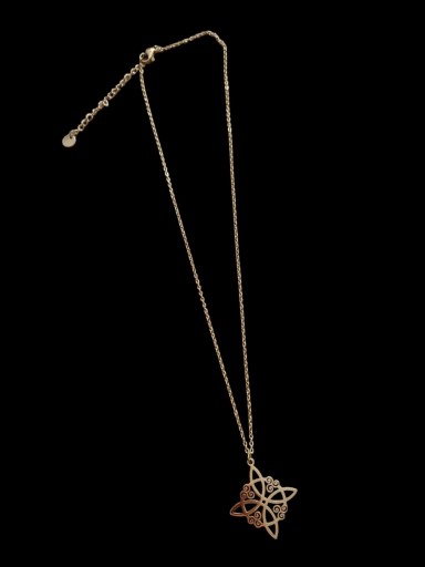 COLLAR NUDO DE BRUJA CON TRISQUEL ( DORADO ) [1]