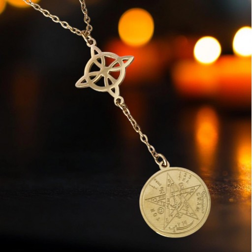 COLLAR NUDO DE BRUJA CON ESTRELLA (DORADO) [0]