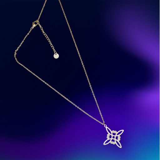COLLAR NUDO DE BRUJA DOBLE ESPIRAL (DORADO) [1]