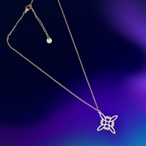 COLLAR NUDO DE BRUJA Y SISTREL ( DORADO ) [1]