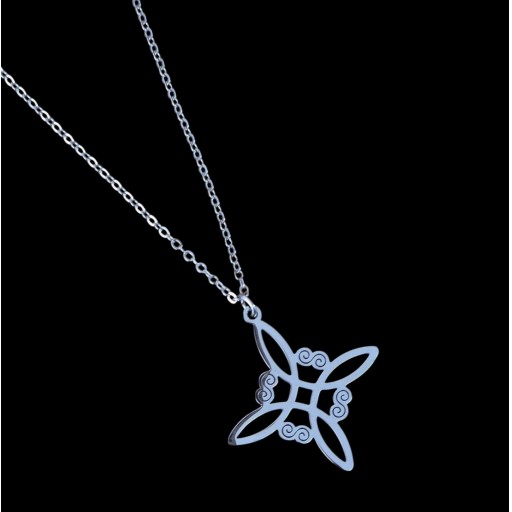 COLLAR NUDO DE BRUJA DOBLE PORTECCION (PLATEADO) [1]
