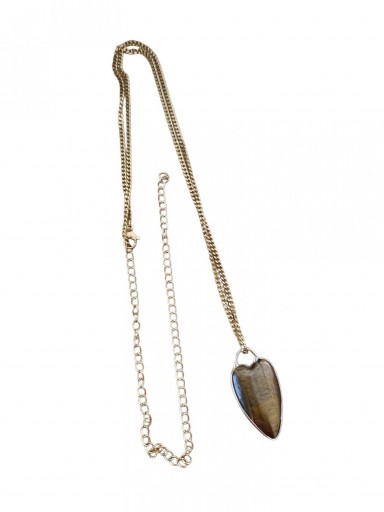 COLLAR OJO DE TIGRE MINI CORAZON