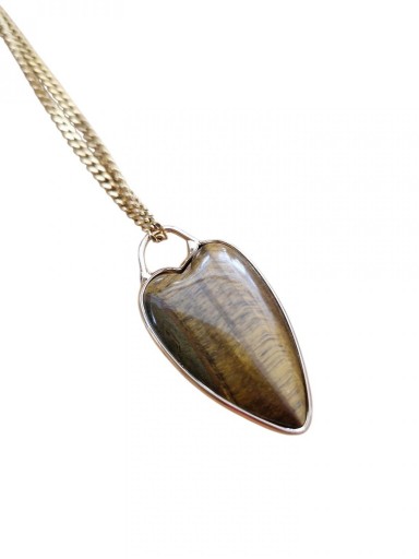 COLLAR OJO DE TIGRE MINI CORAZON [1]