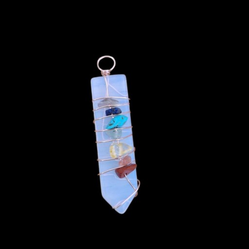 COLLAR OPALINA EN PUNTA Y 7 CHAKRAS [0]
