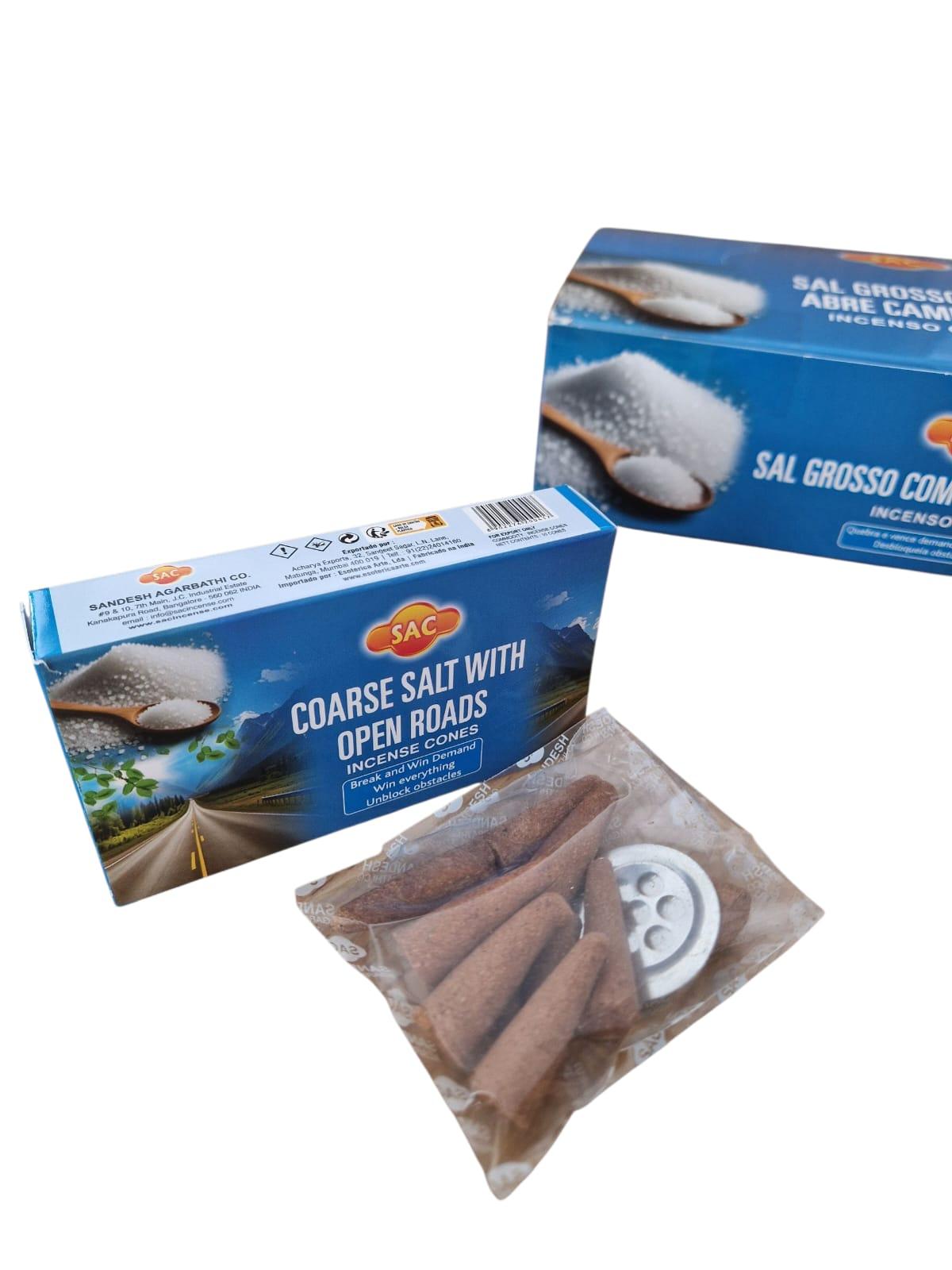 CONO DE INCIENSO DE SAL GORDA Y SÁNDALO BLANCO