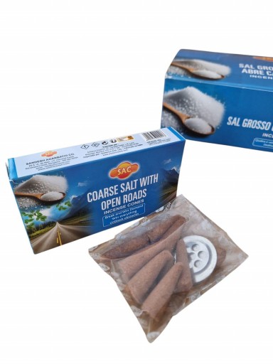 CONO DE INCIENSO DE SAL GORDA Y SÁNDALO BLANCO