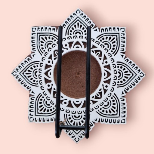QUEMADOR DE MADERA EN ESTRELLA MANDALA