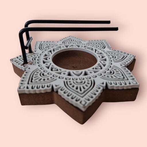 QUEMADOR DE MADERA EN ESTRELLA MANDALA [1]