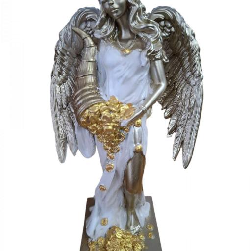  FIGURA EN RESINA DE "DIOSA DE LA FORTUNA" CON ALAS 
