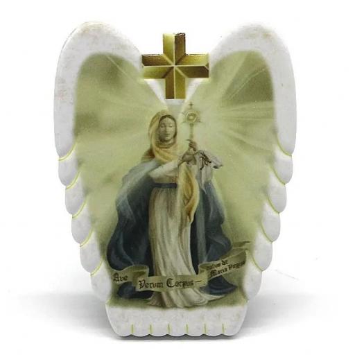 PLATO RELIGIOSO DE CERAMICA CON IMAGEN DE LA NUESTRA VIRGEN MARIA