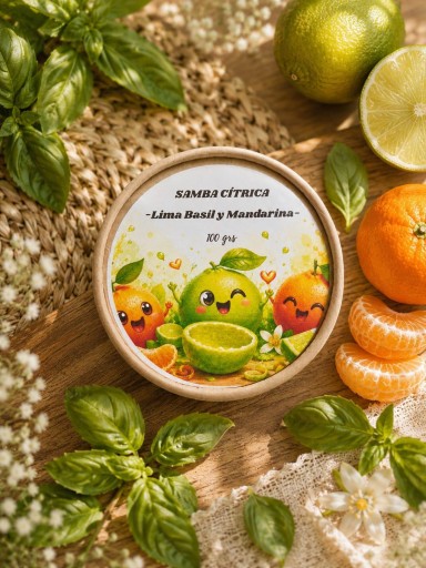 MARIMELS SAMBA CITRICA ( WAX MELTS ) Lima Basil y Mandarina