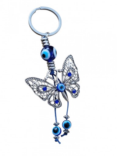 LLAVERO OJO DE TURCO Y MARIPOSA