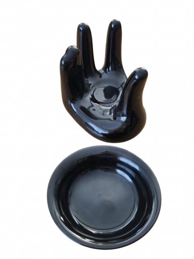 QUEMADOR CERÁMICO MANO CON PLATO [1]