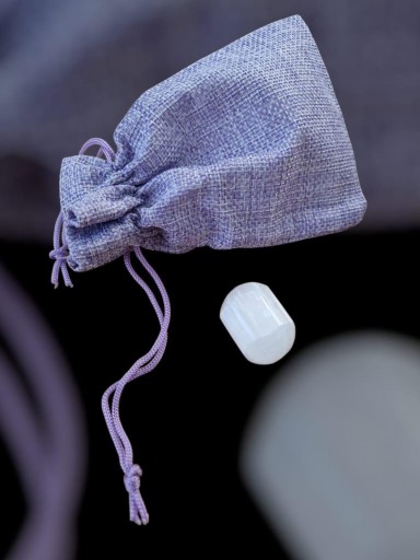 PIEDRA DE SELENITA CON SACO 