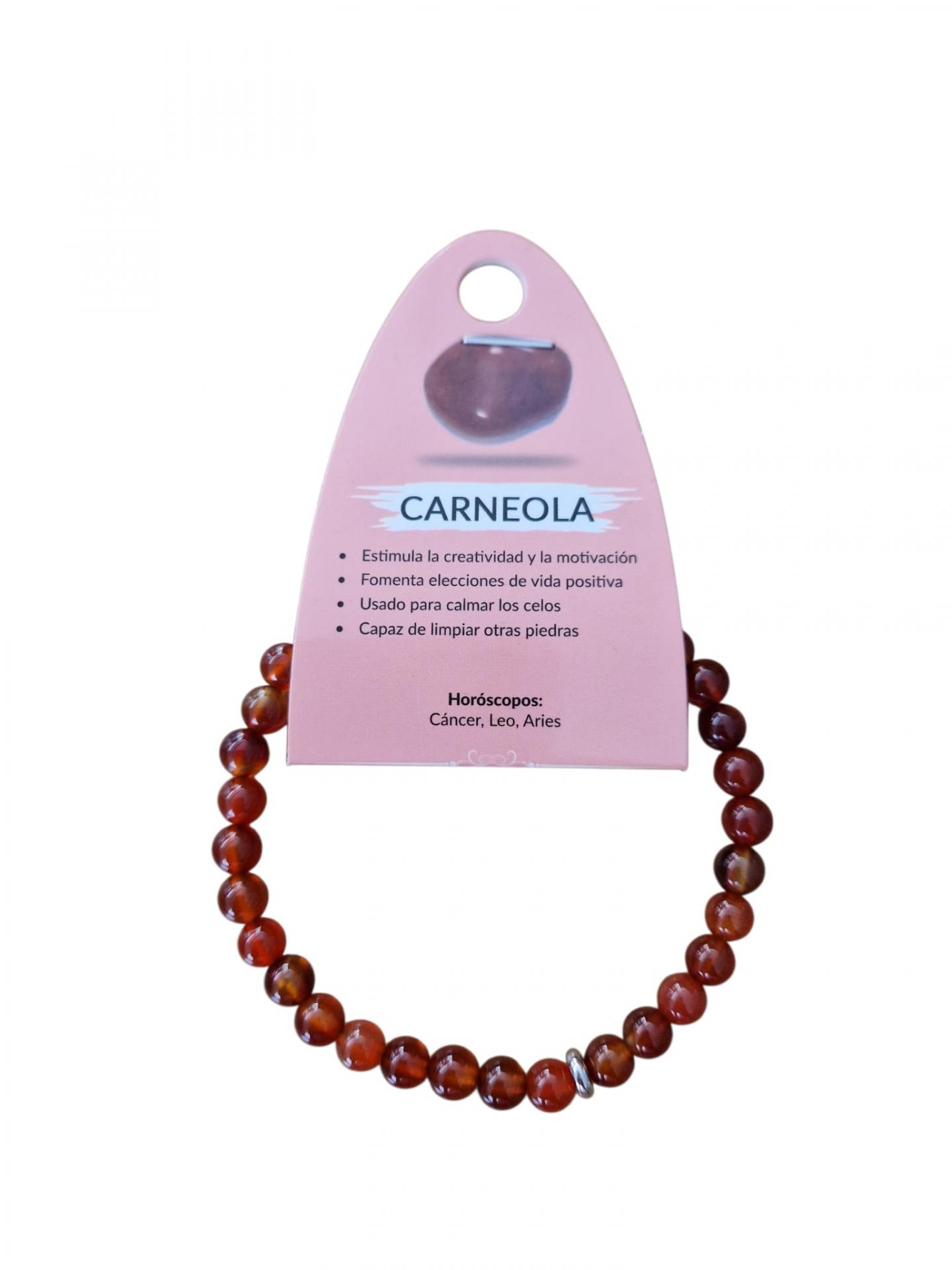 PULSERA MINERAL DE CARNEOLA