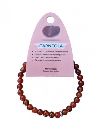 PULSERA MINERAL DE CARNEOLA