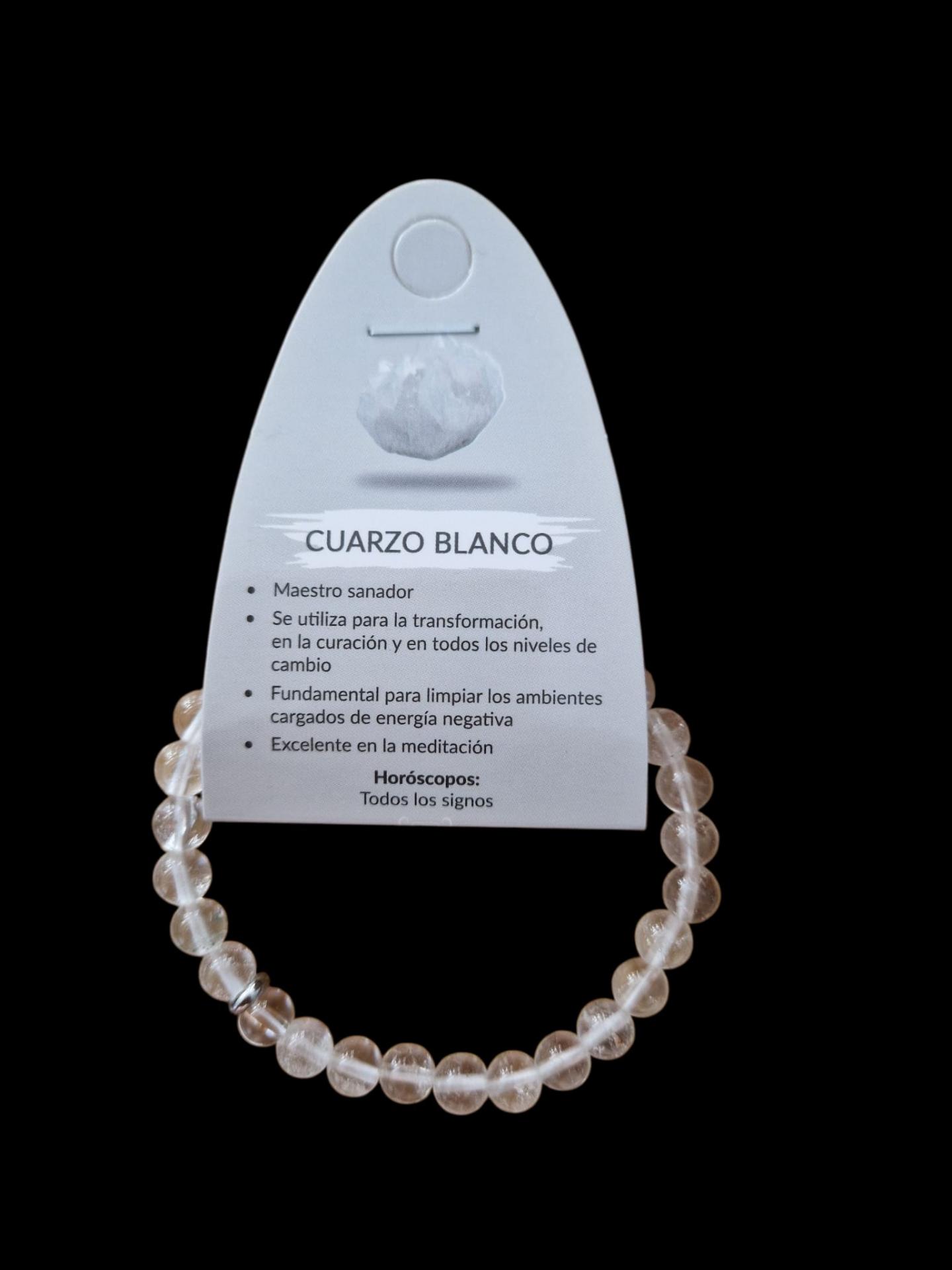 PULSERA MINERAL DE CUARZO CRISTAL