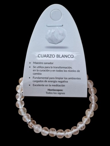 PULSERA MINERAL DE CUARZO CRISTAL