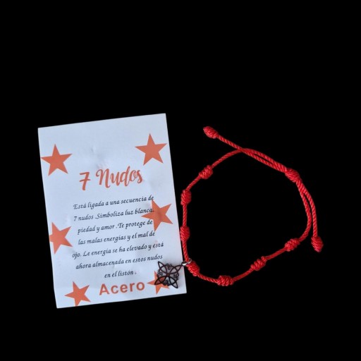 PULSERA ROJA SIETE NUDOS (NUDO DE BRUJA) [1]