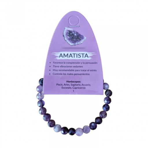 PULSERA DE MINERAL AMATISTA