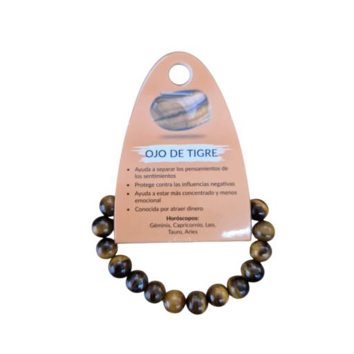 PULSERA DE MINERAL OJO DE TIGRE 