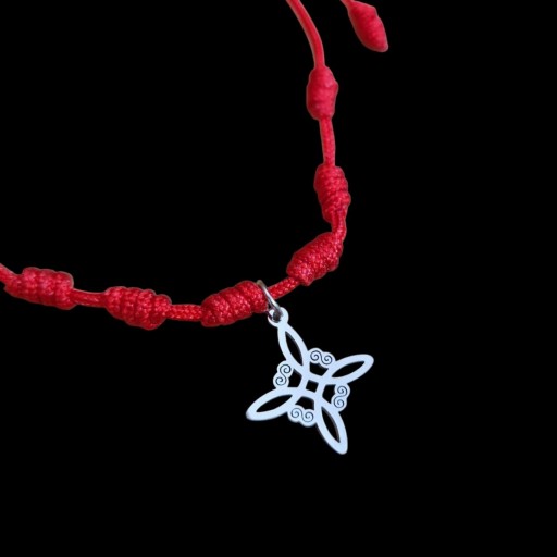 PULSERA ROJA SIETE NUDOS ( NUDO DE BRUJA CIRCULO) [2]