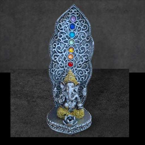 PORTA INCIENSO GANESH ( PLATA )