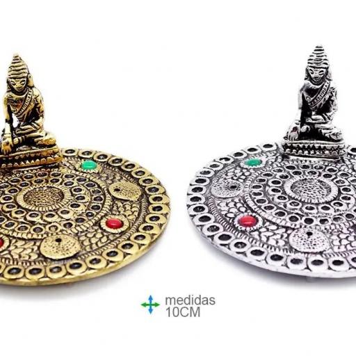  Soporte para Buda de metal Incenso.