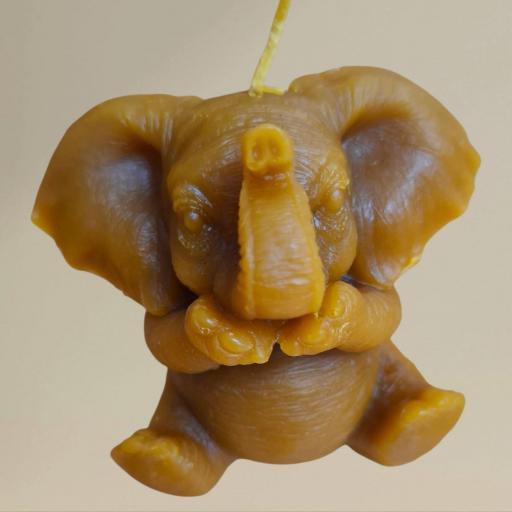 VELAS DE MIEL FORMA ELEFANTE.
