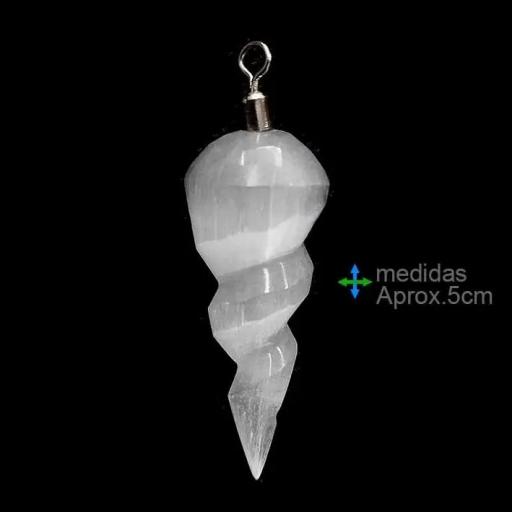 Colgante en espiral de selenita