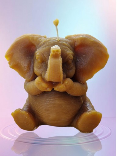 VELAS DE MIEL FORMA ELEFANTE.