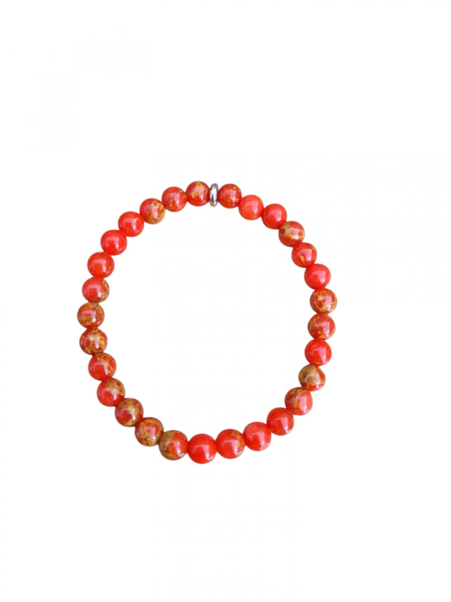 PULSERA MINERAL JADE ROJO